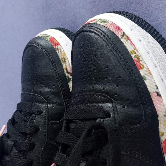 Nike Air Force 1 Vintage Floral GS 'Pink Tint' Shoes BQ2501-001 - Picture 8 of 12